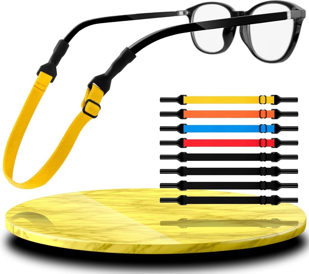 Brilbanden set van 8 - hoog elasticiteit - verstelbaar en antislip - ideaal voor sport en actieve levensstijl - ShopVlot