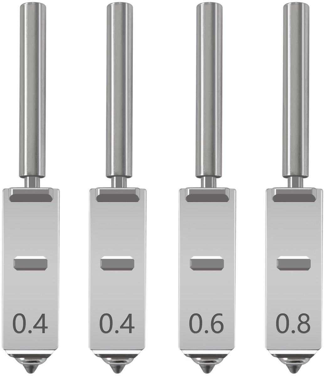 3D printer nozzles 0.4mm 0.6mm 0.8mm - geïntegreerd staal - eenvoudig te vervangen - ShopVlot