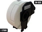 DULA - Brother Compatible DK-11201 Standaard adreslabel - Papier - Zwart op Wit - 29 x 90 mm - 400 Etiketten per rol - 1 Rol