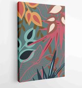 Canvas schilderij - Abstract art nature background vector. Modern shape line art wallpaper 4 -    – 1934329673 - 50*40 Vertical