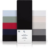 Blumtal Hoeslaken - Fitted Sheet - Jersey - Katoen -  160 x 200 x 30 cm - Zwart