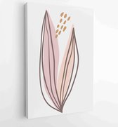 Canvas schilderij - Botanical and gold abstract wall arts vector collection. 4 -    – 1875552556 - 50*40 Vertical