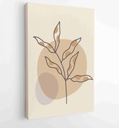 Canvas schilderij - Botanical and gold abstract wall arts vector collection. 3 -    – 1880158279 - 40-30 Vertical