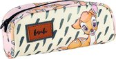 etui Bambi 21 x 7,5 cm polyester roze/cr√®me