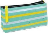 etui Breeze junior 23 cm mintblauw/wit/geel