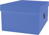 opbergdoos junior 33 x 24 x 18 cm karton blauw