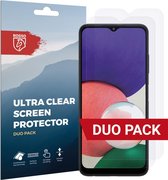 Rosso Screen Protector Ultra Clear Duo Pack Geschikt voor Samsung Galaxy A22 5G | TPU Folie | Case Friendly | 2 Stuks