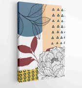 Canvas schilderij - Hand painted illustrations wall arts vector. Surface pattern design. 1 -    – 1843126804 - 80*60 Vertical