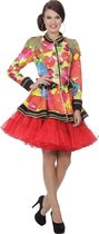 Wilbers & Wilbers - Circus Kostuum - Vrolijke Ballonnen Jas Circus Vrouw - multicolor - Maat 40 - Carnavalskleding - Verkleedkleding