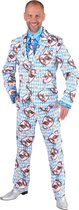 Magic By Freddy's - Hert & Rendier & Rudolf Kostuum - Oktoberfest Op Chique - Man - blauw - Medium - Bierfeest - Verkleedkleding