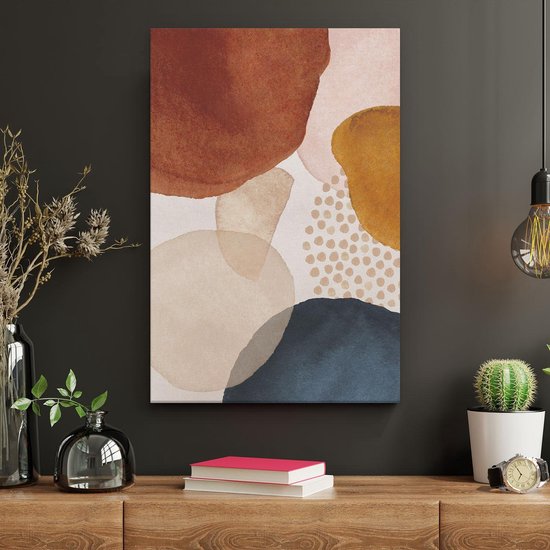 Artaza - Peinture sur toile - Art abstrait des cercles - 20x30 - Klein - Photo sur toile - Impression sur toile