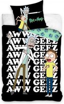 dekbedovertrek Rick & Morty 140 x 200 cm katoen