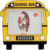 fotolijstje magnetisch School Bus 4,7 x 3,5 cm geel