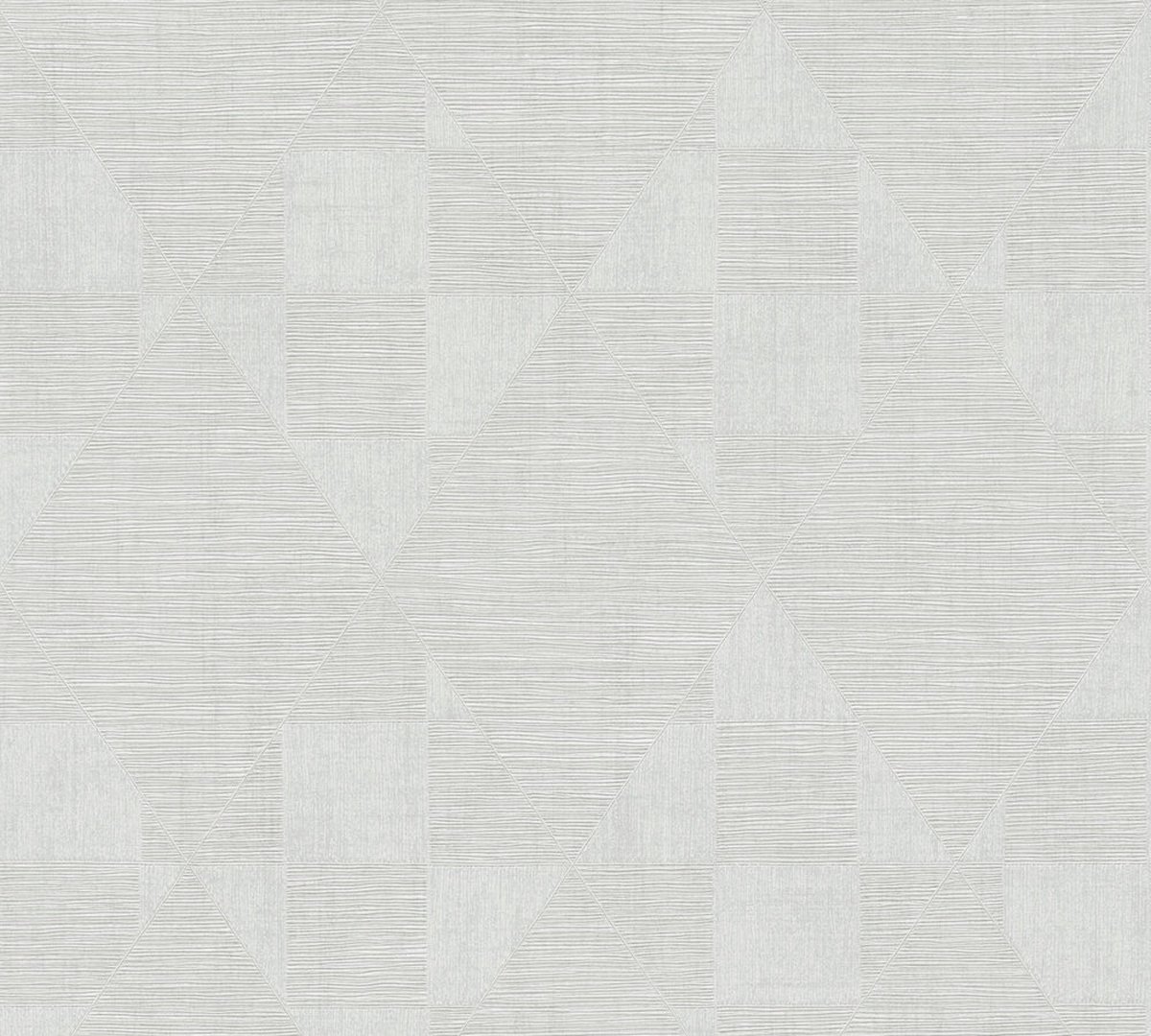GLANZEND GEOMETRISCH BEHANG | Vierkantjes & Driehoekjes - grijs wit - A.S. Création Titanium 3