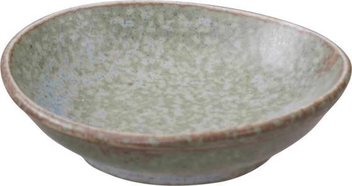 TOKYO DESIGN STUDIO - VERT SAUGE OVAL PLATE 8.2X8.2X2.3CM