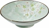 TOKYO DESIGN STUDIO - GREEN COSMOS BOWL 24X8CM 1400ML Q595/GC PORSELEIN