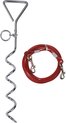 ProPlus Aanlegspiraal - Hondenpen met Handvat, Ring en 4.5 meter Kabel - Lengte 40 cm