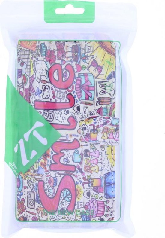 Étui Bookcase hoesje iPhone 12 Pro Max avec imprimé - Smile Graffiti