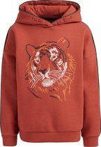 WE Fashion Meisjes sweater met opdruk en capuchon
