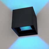 Ledvion Smart LED Wandlamp - RGB + CCT - Dimbaar - IP54 - 6.5W - Up & Down - Zwart - Geschikt voor Binnen & Buiten