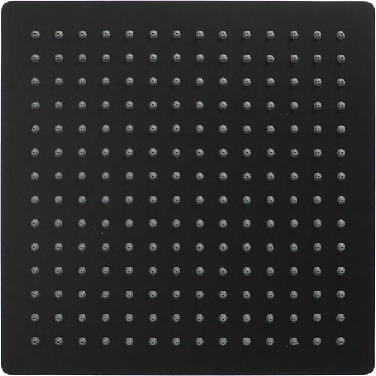 Luzzo® Universele extra Platte Hoofddouche Vierkant RVS Ø25 cm - Zwart