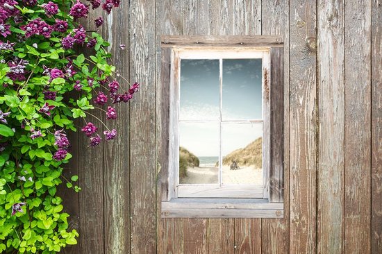 Affiche de jardin See-through - Plage - Vélo - 40x60 cm