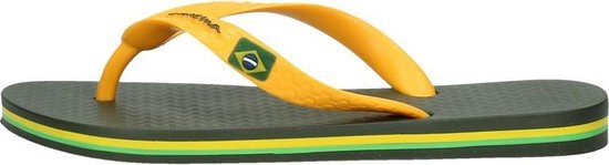 Ipanema Classic Brasil Kids Slippers Heren Junior - Green/Yellow - Maat 33/34