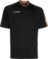 Patrick Dynamic Shirt Korte Mouw Kinderen - Zwart / Goud | Maat: 11/12