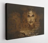 Onlinecanvas - Schilderij - Mooie Vrouw. Conceptuele Foto. Digitale Art Horizontaal Horizontal - Multicolor - 80 X 60 Cm