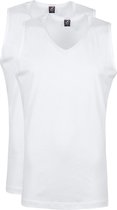 T-shirt Mouwloos approprié Viless 2-Pack V-Neck Wit - taille L