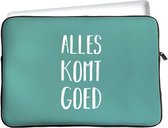 iPad 2021/2020 hoes - Tablet Sleeve - Alles Komt Goed - Designed by Cazy