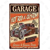 Retro Muur Decoratie uit Metaal Vintage Garage Sign 20x30cm XP-23