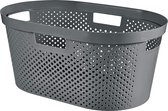 Curver Infinity Recycled wasmand dots 40L - 100% recycled - Donkergrijs