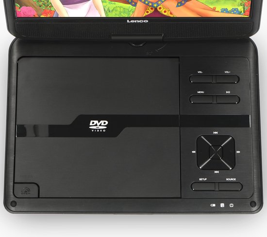 Lenco DVP-1010BK - Portable 10" DVD-speler met USB-hoofdtelefoon-ophangbeugel van Lenco — afbeelding 5
