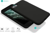 Coverzs Luxe Liquid Silicone case geschikt voor Apple iPhone 7/8 - zwart