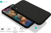 Coverzs Luxe Liquid Silicone case geschikt voor Apple iPhone Xr - zwart
