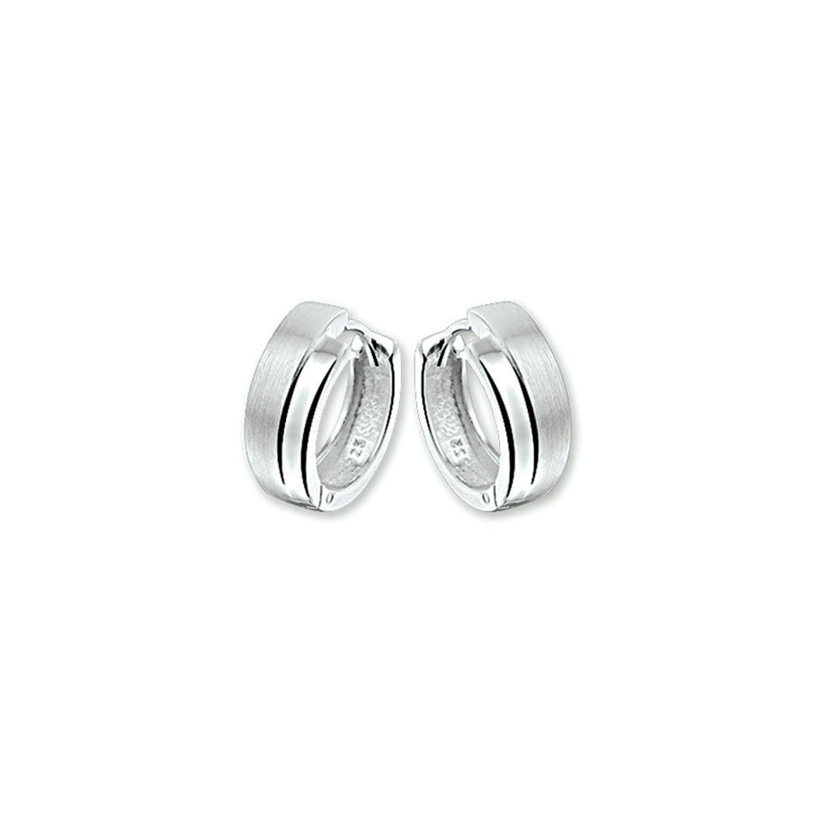 The Jewelry Collection Klapoorringen Poli/mat - Zilver