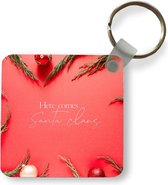 Sleutelhanger - Uitdeelcadeautjes - Kerst - Rood - Quote - Plastic - Kerst - Cadeau - Kerstcadeau voor mannen en voor vrouwen