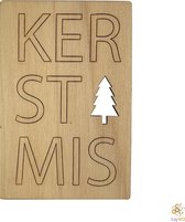Lay3rD Lasercut - Houten Kerstkaart - Christmas Tree - Berk