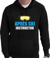 Apres ski hoodie Apres ski instructor zwart  heren - Wintersport capuchon sweater - Foute apres ski outfit/ kleding XL