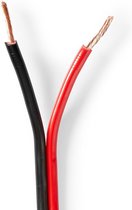 Nedis CABR1500BK1000 Speaker-kabel 2x 1,50 Mm2 100 M Op Rol Zwart/rood