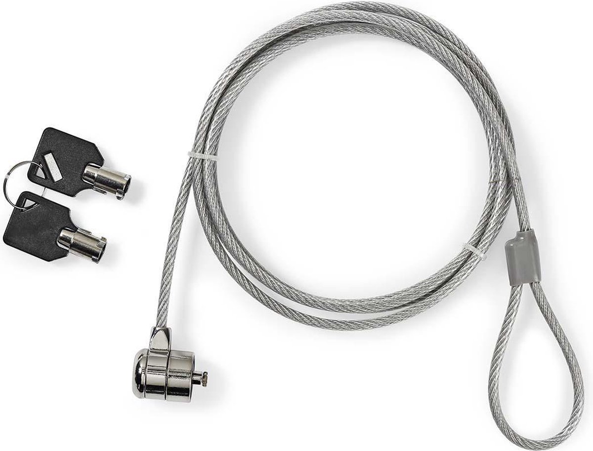 Nedis Notebook-Slot - Type vergrendeling: Sleutel - 1.80 m - Metaal