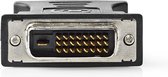 Nedis DVI-Adapter - DVI-I 24+5-Pin Male - VGA Female 15p - Vernikkeld - Recht - PVC - Zwart - Doos