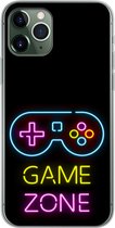 Geschikt voor iPhone 11 Pro hoesje - Controller - Game - Neon - Zwart - Quotes - Game zone - Siliconen Telefoonhoesje