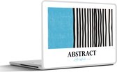 Laptop sticker - 14 inch - Blauw - Design - Zwart - Wit - 32x5x23x5cm - Laptopstickers - Laptop skin - Cover