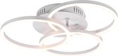 LED Plafondlamp - Plafondverlichting - Iona Corcol - 27W - Aanpasbare Kleur - Rond - Mat Wit - Aluminium