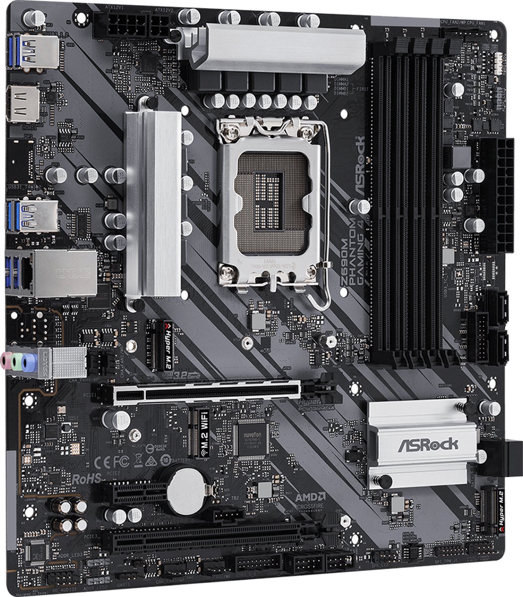 Z690M Phantom Gaming 4 Intel Z690 Lga 1700 Micro Atx - afbeelding 4