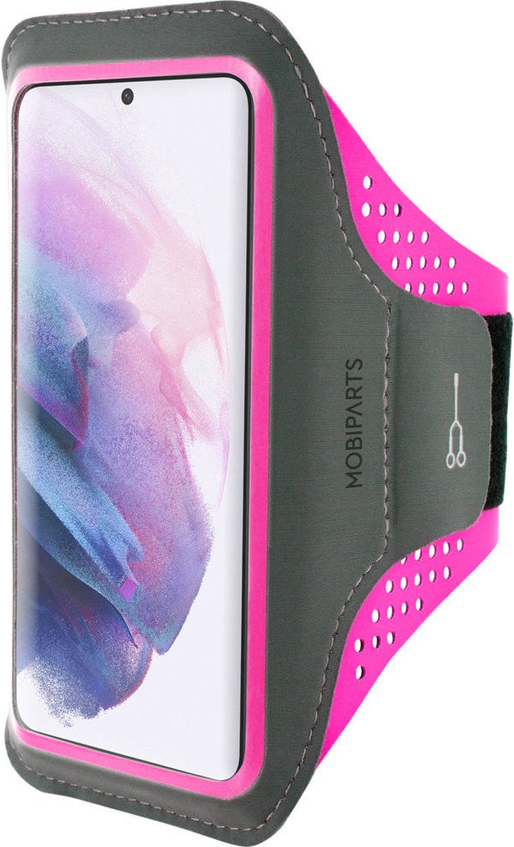 Hardloop Sportarmband geschikt voor Samsung Galaxy S21 Ultra - Roze - Mobiparts