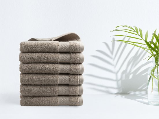 DoubleDry Serviettes Hotel Collection 50x100 cm - lot de 12 pièces - taupe