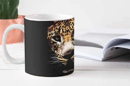 Mug - Mug à café - Léopard - Animaux sauvages - Léger - Mugs - 350 ML - Tasse - Tasses à café - Tasse à thé - Décoration Sinterklaas - Cadeaux pour enfants - Cadeaux chaussures Sinterklaas
